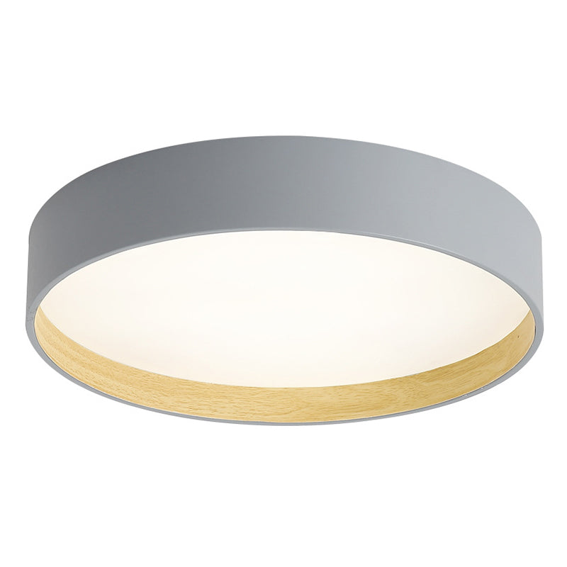 Drum Flush Light Fixtures 1 Light Metallic Modern Flush Mount Ceiling Light Fixture Clearhalo 'Ceiling Lights' 'Close To Ceiling Lights' 'Lighting' 2605576