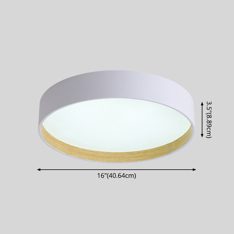 Drum Flush Light Fixtures 1 Light Metallic Modern Flush Mount Ceiling Light Fixture Clearhalo 'Ceiling Lights' 'Close To Ceiling Lights' 'Lighting' 2605580