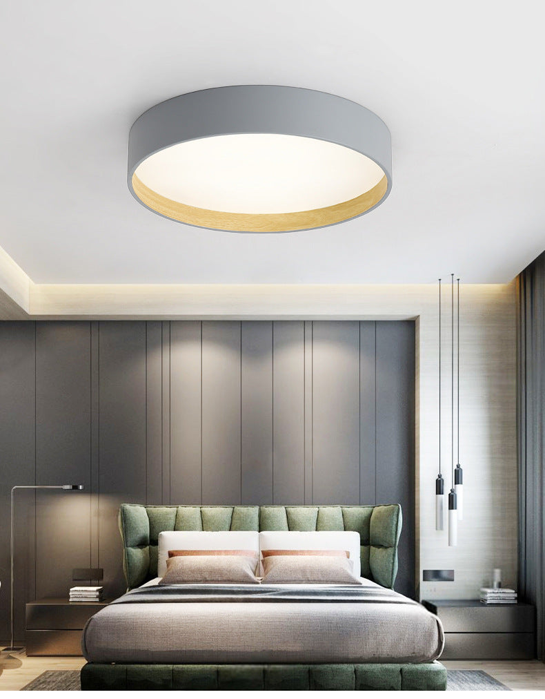 Drum Flush Light Fixtures 1 Light Metallic Modern Flush Mount Ceiling Light Fixture Clearhalo 'Ceiling Lights' 'Close To Ceiling Lights' 'Lighting' 2605585