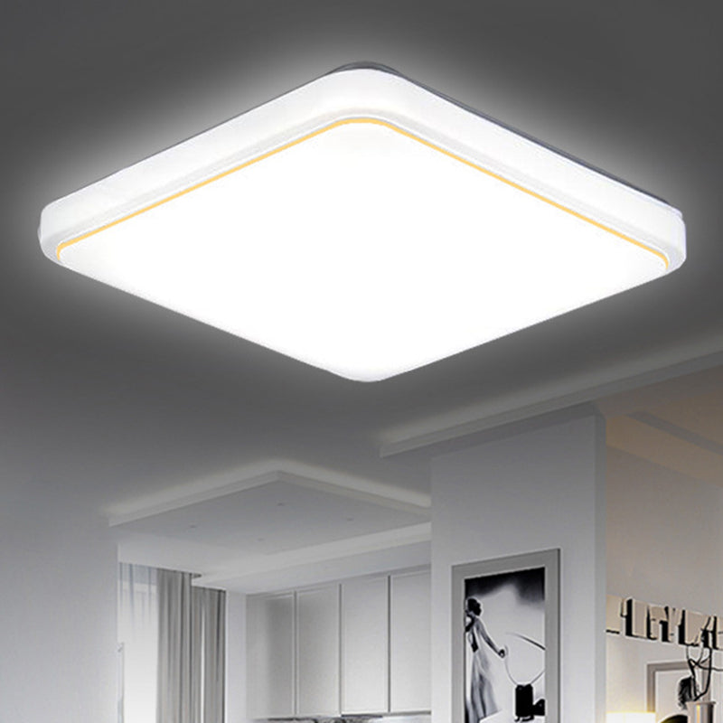 Square Flush Mount Ceiling Light Simplicity Acrylic Ceiling Flush Mount for Living Room Clearhalo 'Ceiling Lights' 'Close To Ceiling Lights' 'Lighting' 2605604