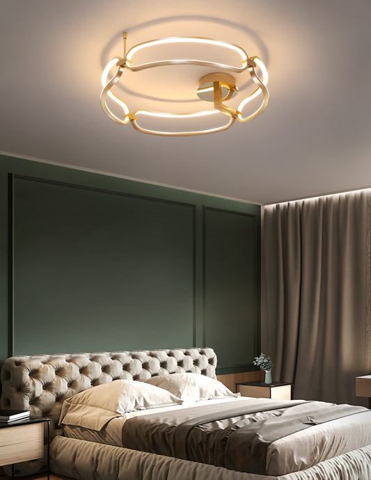 Sphere Semi Flush Ceiling Lights Contemporary Acrylic Ceiling Mount Chandelier for Living Room Clearhalo 'Ceiling Lights' 'Close To Ceiling Lights' 'Lighting' 2605731