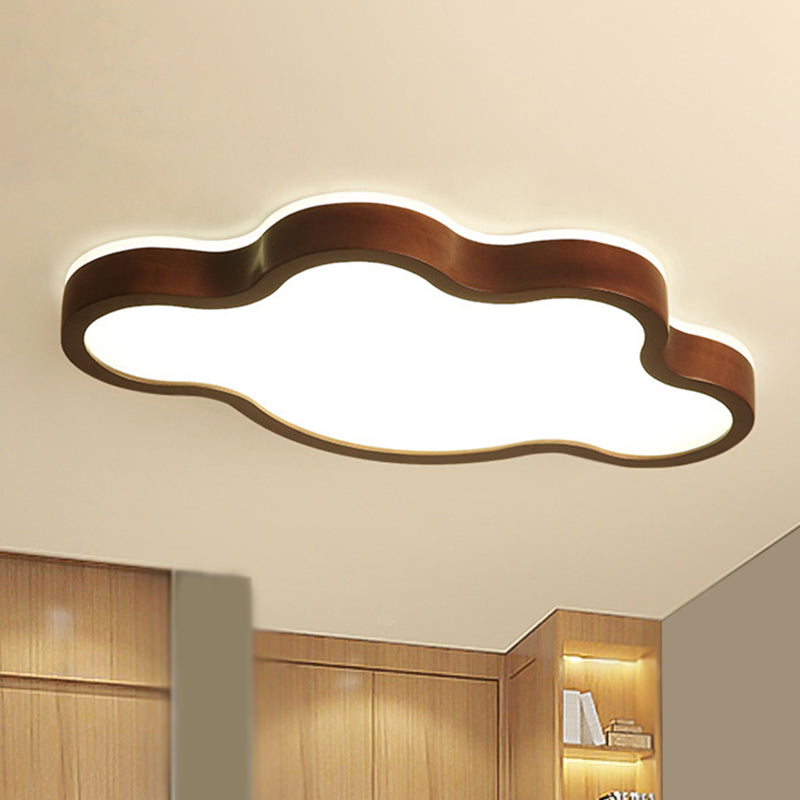 Star Flush Mount Light 1 Light Wood Nordic Flush Mount Spotlight for Children Bedroom Clearhalo 'Ceiling Lights' 'Close To Ceiling Lights' 'Lighting' 2605806