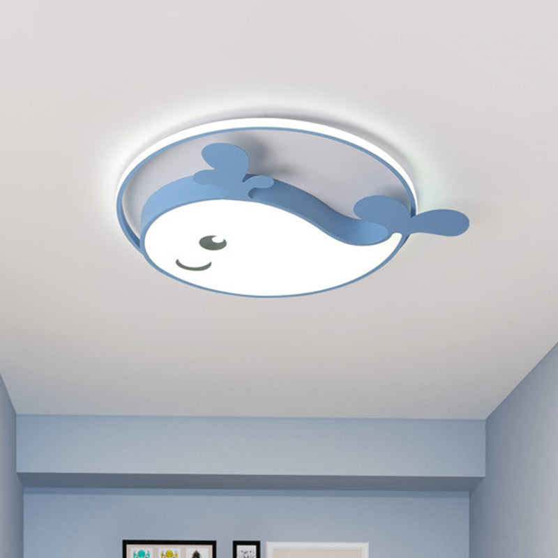 Whale Flush Mount Ceiling Light Kids Acrylic Ceiling Flush Mount for Bedroom Clearhalo 'Ceiling Lights' 'Close To Ceiling Lights' 'Lighting' 2605842