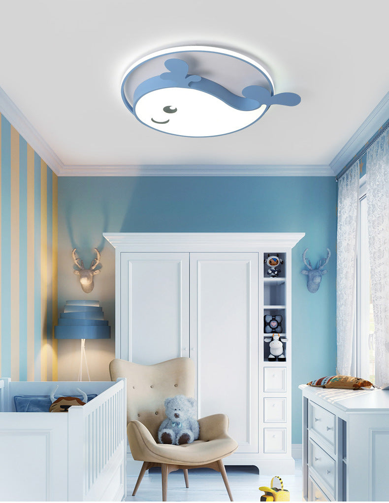 Whale Flush Mount Ceiling Light Kids Acrylic Ceiling Flush Mount for Bedroom Clearhalo 'Ceiling Lights' 'Close To Ceiling Lights' 'Lighting' 2605847