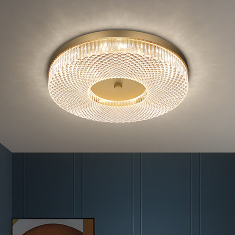 Round Flush Mount Light Fixtures Ultra-Contemporary Crystal Ceiling Light Fixtures for Bedroom Clearhalo 'Ceiling Lights' 'Close To Ceiling Lights' 'Lighting' 2605864