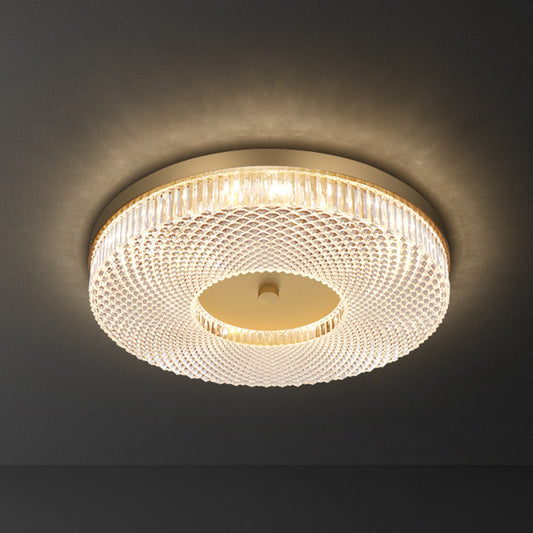 Round Flush Mount Light Fixtures Ultra-Contemporary Crystal Ceiling Light Fixtures for Bedroom Clearhalo 'Ceiling Lights' 'Close To Ceiling Lights' 'Lighting' 2605871