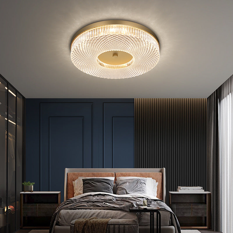 Round Flush Mount Light Fixtures Ultra-Contemporary Crystal Ceiling Light Fixtures for Bedroom Clearhalo 'Ceiling Lights' 'Close To Ceiling Lights' 'Lighting' 2605875