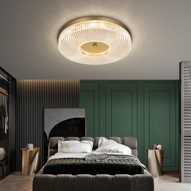 Round Flush Mount Light Fixtures Ultra-Contemporary Crystal Ceiling Light Fixtures for Bedroom Clearhalo 'Ceiling Lights' 'Close To Ceiling Lights' 'Lighting' 2605876