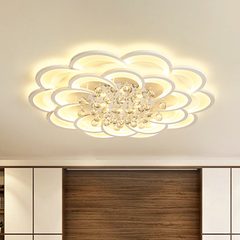 Flower Flush Mount Ceiling Light Fixture Contemporary Acrylic Ceiling Mount Light Fixture for Living Room Clearhalo 'Ceiling Lights' 'Close To Ceiling Lights' 'Lighting' 2605879