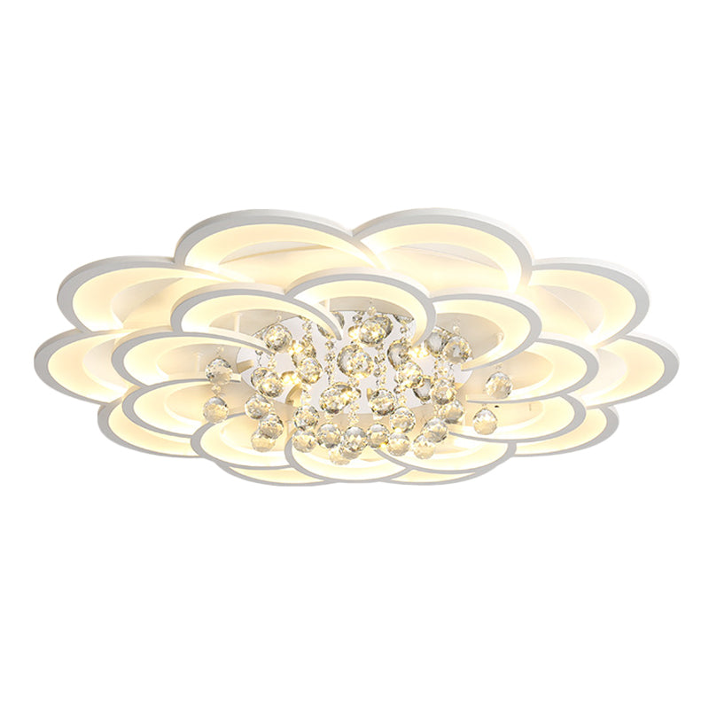 Flower Flush Mount Ceiling Light Fixture Contemporary Acrylic Ceiling Mount Light Fixture for Living Room Clearhalo 'Ceiling Lights' 'Close To Ceiling Lights' 'Lighting' 2605882