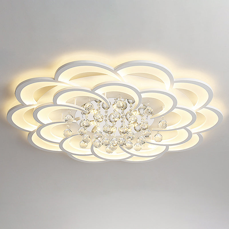 Flower Flush Mount Ceiling Light Fixture Contemporary Acrylic Ceiling Mount Light Fixture for Living Room Clearhalo 'Ceiling Lights' 'Close To Ceiling Lights' 'Lighting' 2605886