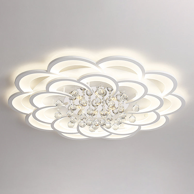 Flower Flush Mount Ceiling Light Fixture Contemporary Acrylic Ceiling Mount Light Fixture for Living Room Clearhalo 'Ceiling Lights' 'Close To Ceiling Lights' 'Lighting' 2605887