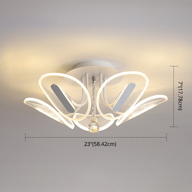 Radial Flush Mount Ceiling Light Contemporary Metal Ceiling Light Fixtures for Bedroom Clearhalo 'Ceiling Lights' 'Close To Ceiling Lights' 'Lighting' 2605951