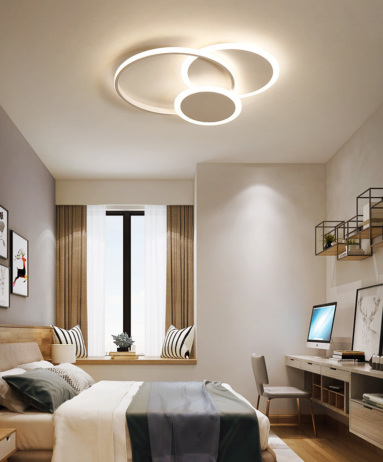 Circle Flush Mount Lighting Acrylic Modern Simplicity Flush Ceiling Light Fixtures for Bedroom Clearhalo 'Ceiling Lights' 'Close To Ceiling Lights' 'Lighting' 2605975