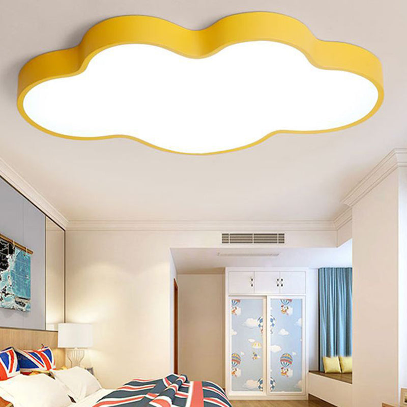 Metal Clouded Flush mount Ceiling Lamp Nordic Style LED Flush Mount Lighting for Kids Bedroom Clearhalo 'Ceiling Lights' 'Close To Ceiling Lights' 'Lighting' 2609725