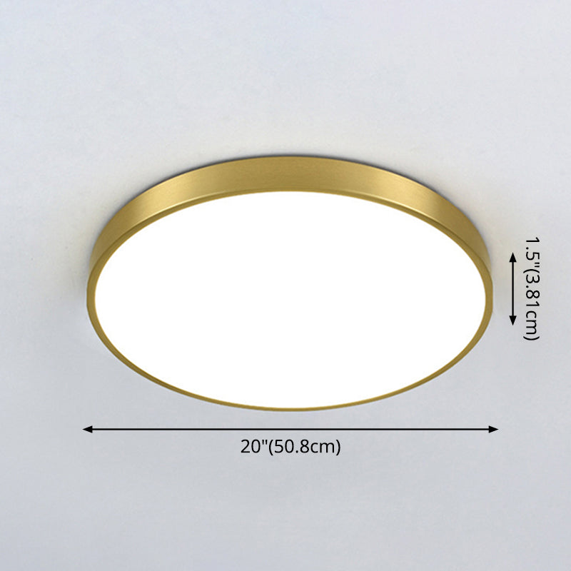 Gold Metal Circular Flush mount Ceiling Lamp Modern Style LED Flush Mount Lighting for Bedroom Clearhalo 'Ceiling Lights' 'Close To Ceiling Lights' 'Lighting' 2609751