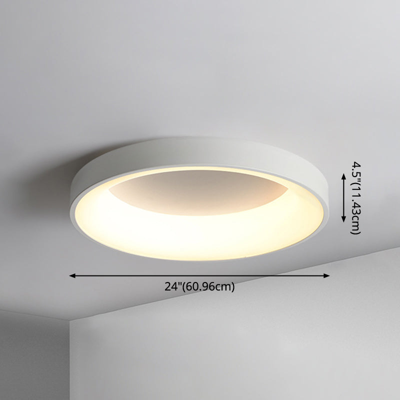 Metal Circular Flush mount Ceiling Lamp Nordic Style LED Flush Mount Lighting for Bedroom Clearhalo 'Ceiling Lights' 'Close To Ceiling Lights' 'Lighting' 2609782