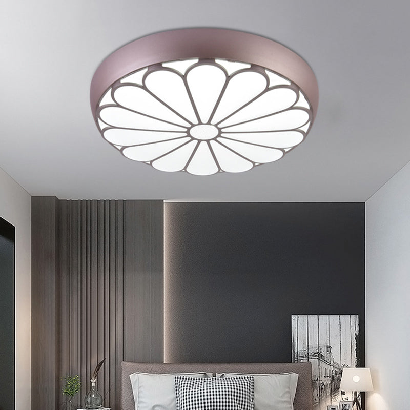 Floral Metal Circular Flush mount Ceiling Lamp Modern Style LED Flush Mount Lighting for Bedroom Clearhalo 'Ceiling Lights' 'Close To Ceiling Lights' 'Lighting' 2609790