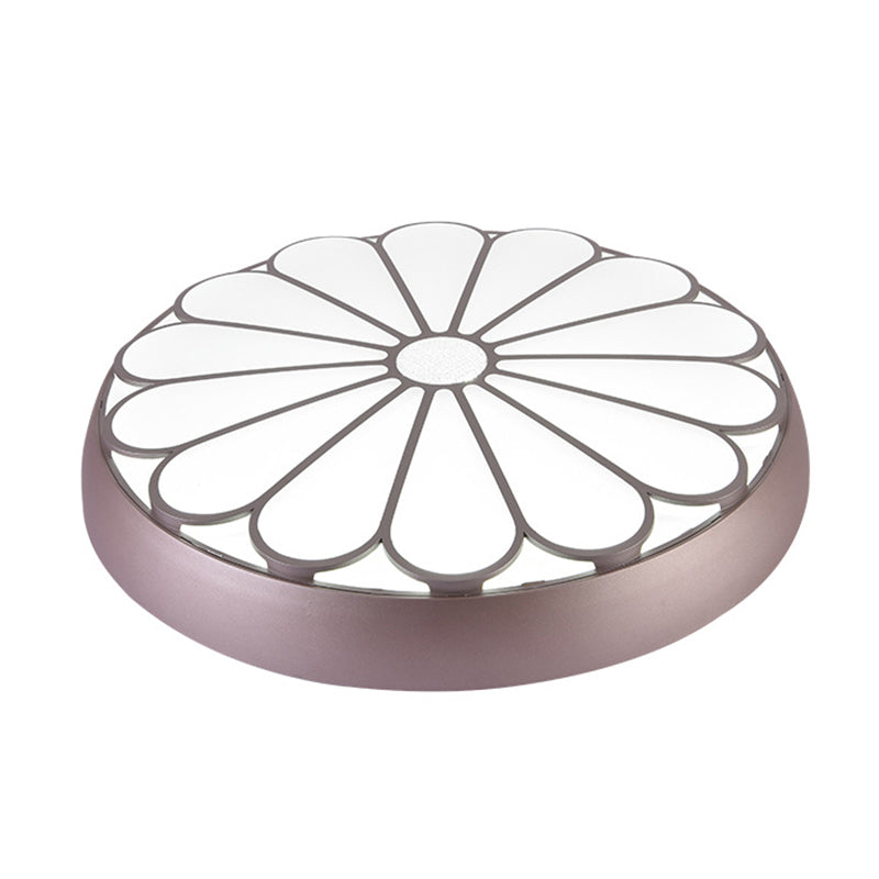 Floral Metal Circular Flush mount Ceiling Lamp Modern Style LED Flush Mount Lighting for Bedroom Clearhalo 'Ceiling Lights' 'Close To Ceiling Lights' 'Lighting' 2609797