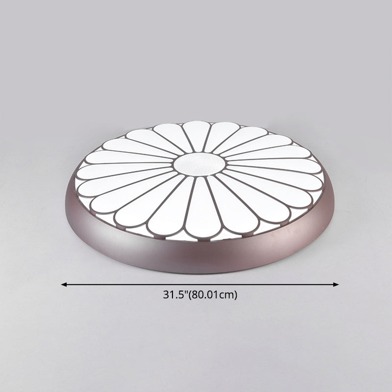 Floral Metal Circular Flush mount Ceiling Lamp Modern Style LED Flush Mount Lighting for Bedroom Clearhalo 'Ceiling Lights' 'Close To Ceiling Lights' 'Lighting' 2609800