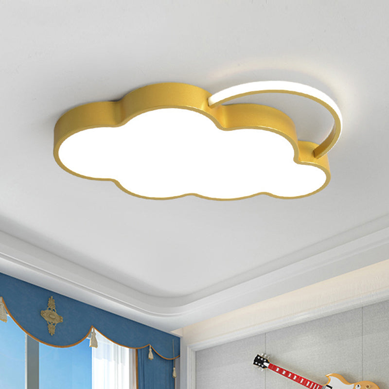 Nordic Style Metal Flushmount Ceiling Lamp Cloud Shape LED Flush Mount Lighting for Kids Bedroom Clearhalo 'Ceiling Lights' 'Close To Ceiling Lights' 'Lighting' 2609889