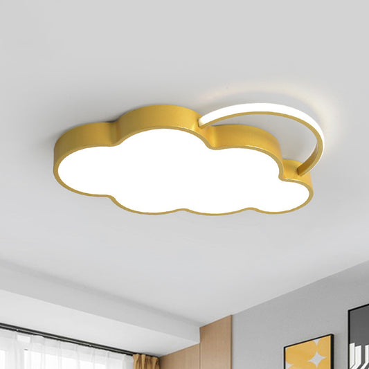 Nordic Style Metal Flushmount Ceiling Lamp Cloud Shape LED Flush Mount Lighting for Kids Bedroom Clearhalo 'Ceiling Lights' 'Close To Ceiling Lights' 'Lighting' 2609892