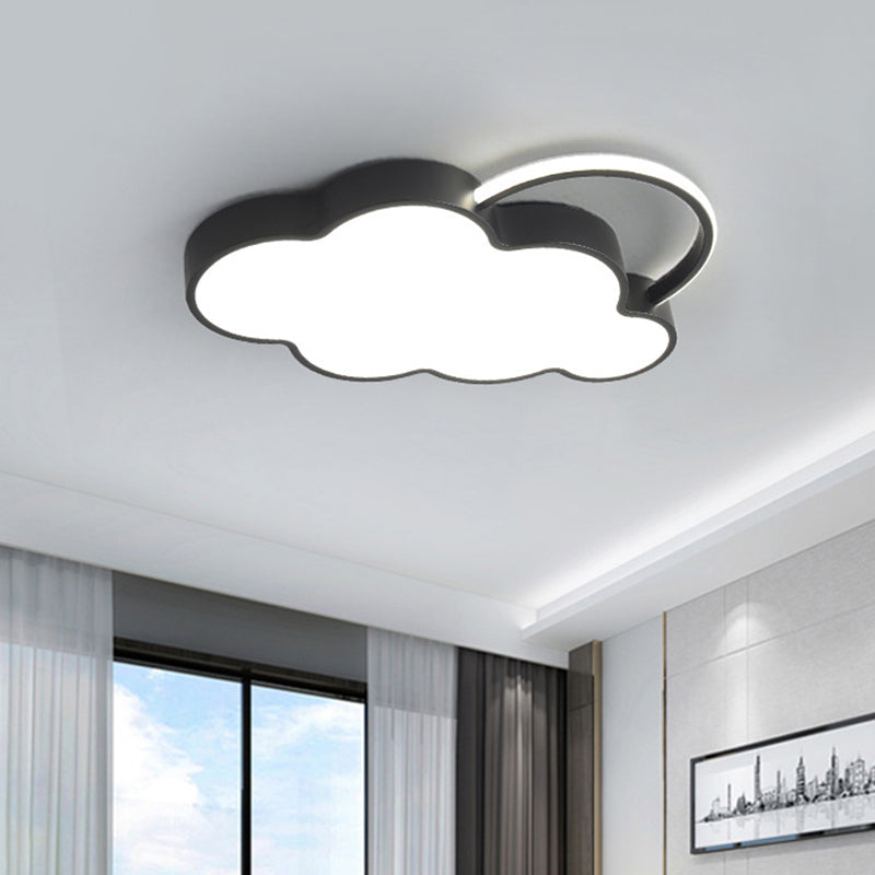 Nordic Style Metal Flushmount Ceiling Lamp Cloud Shape LED Flush Mount Lighting for Kids Bedroom Clearhalo 'Ceiling Lights' 'Close To Ceiling Lights' 'Lighting' 2609896