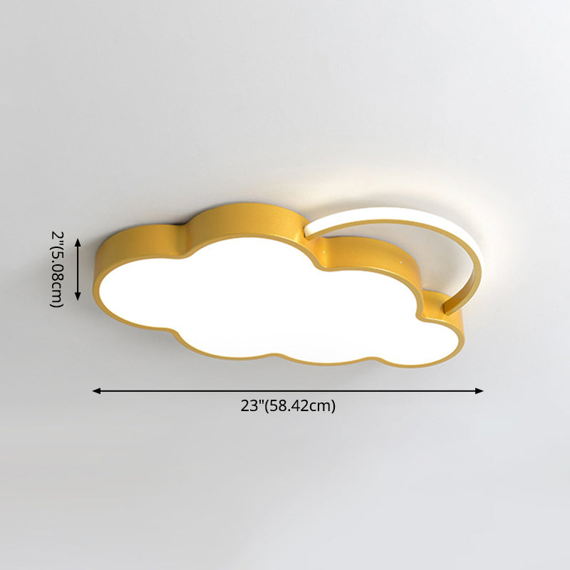 Nordic Style Metal Flushmount Ceiling Lamp Cloud Shape LED Flush Mount Lighting for Kids Bedroom Clearhalo 'Ceiling Lights' 'Close To Ceiling Lights' 'Lighting' 2609898