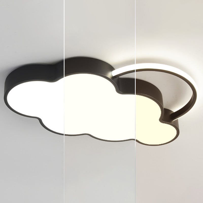 Nordic Style Metal Flushmount Ceiling Lamp Cloud Shape LED Flush Mount Lighting for Kids Bedroom Clearhalo 'Ceiling Lights' 'Close To Ceiling Lights' 'Lighting' 2609900