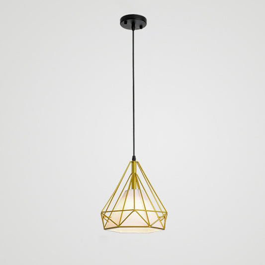 Diamond Iron Cluster Pendant Lighting Post-Modern Restaurant Hanging Lamp in Gold Gold Round Clearhalo 'Ceiling Lights' 'Pendant Lights' 'Pendants' Lighting' 2610081