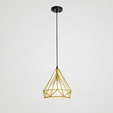 Diamond Iron Cluster Pendant Lighting Post-Modern Restaurant Hanging Lamp in Gold Gold Round Clearhalo 'Ceiling Lights' 'Pendant Lights' 'Pendants' Lighting' 2610081