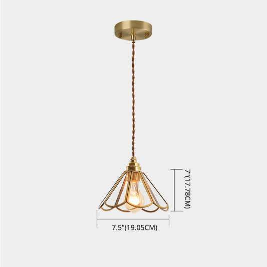 Icy Clear Glass Shade Hanging Lamp 1 Light Tiffany-Style Pendant Light Fixture for Bedroom Clearhalo 'Ceiling Lights' 'Pendant Lights' 'Pendants' Lighting' 2610206