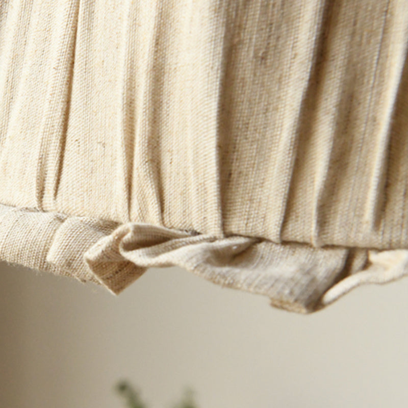 Bowl Burlap Shade Hanging Pendant Lamp Nordic Style Fabric 1 Light Hanging Light for Bedroom Dining Room Clearhalo 'Ceiling Lights' 'Pendant Lights' 'Pendants' Lighting' 2611957