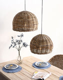 Rattan Bird Nest Shade Hanging Light Retro Hand-weaving Coffee Shop Lighting Fixture Clearhalo 'Ceiling Lights' 'Pendant Lights' 'Pendants' Lighting' 2612038