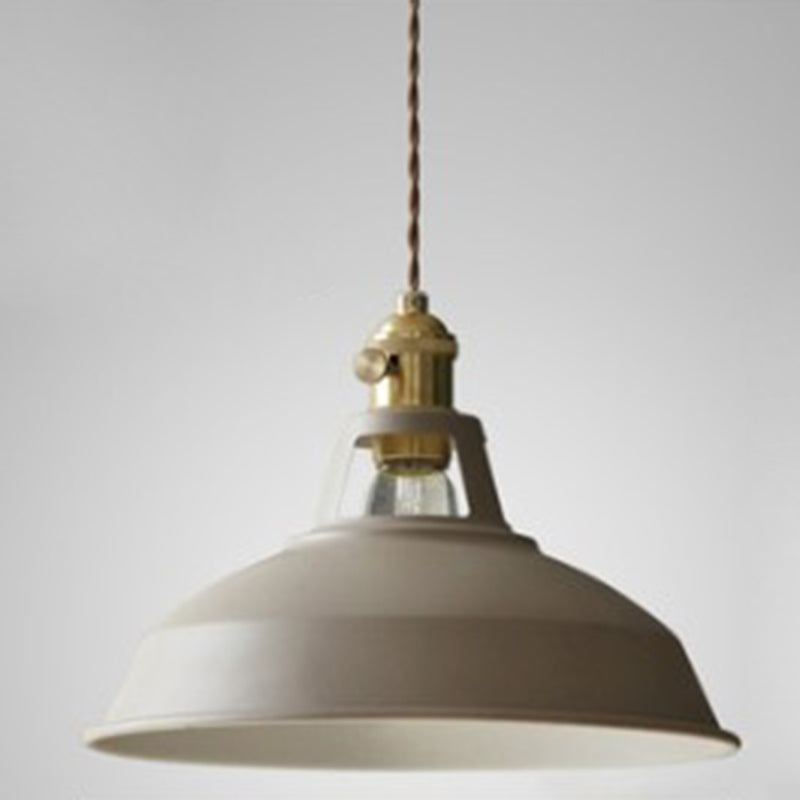 Kitchen Barn Metal Shade Pendant Lamp 1 Light Nordic Style Macaron Colored Hanging Lamp Clearhalo 'Ceiling Lights' 'Pendant Lights' 'Pendants' Lighting' 2612148