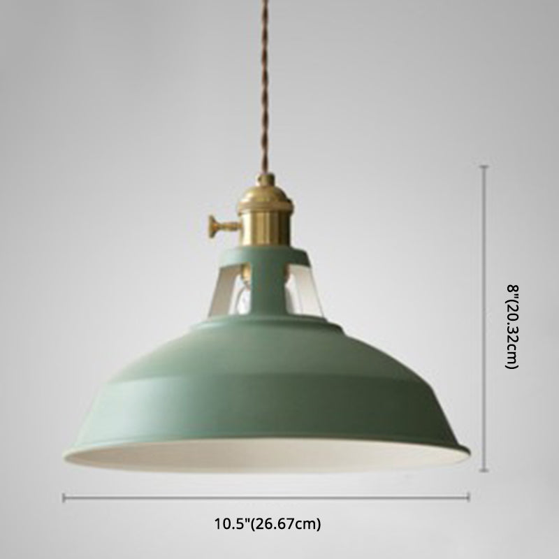 Kitchen Barn Metal Shade Pendant Lamp 1 Light Nordic Style Macaron Colored Hanging Lamp Clearhalo 'Ceiling Lights' 'Pendant Lights' 'Pendants' Lighting' 2612150