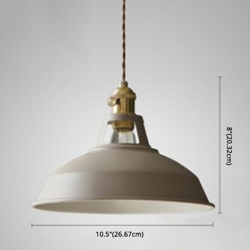 Kitchen Barn Metal Shade Pendant Lamp 1 Light Nordic Style Macaron Colored Hanging Lamp Clearhalo 'Ceiling Lights' 'Pendant Lights' 'Pendants' Lighting' 2612154