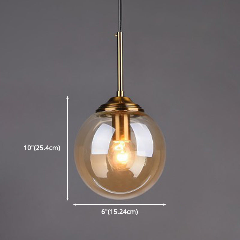 Oval Glass Modern Minimalist Suspension Pendant Light 6" Diameter Coffee Shop Hanging Lamp with 47" Hanging Wire Clearhalo 'Ceiling Lights' 'Pendant Lights' 'Pendants' Lighting' 2612365