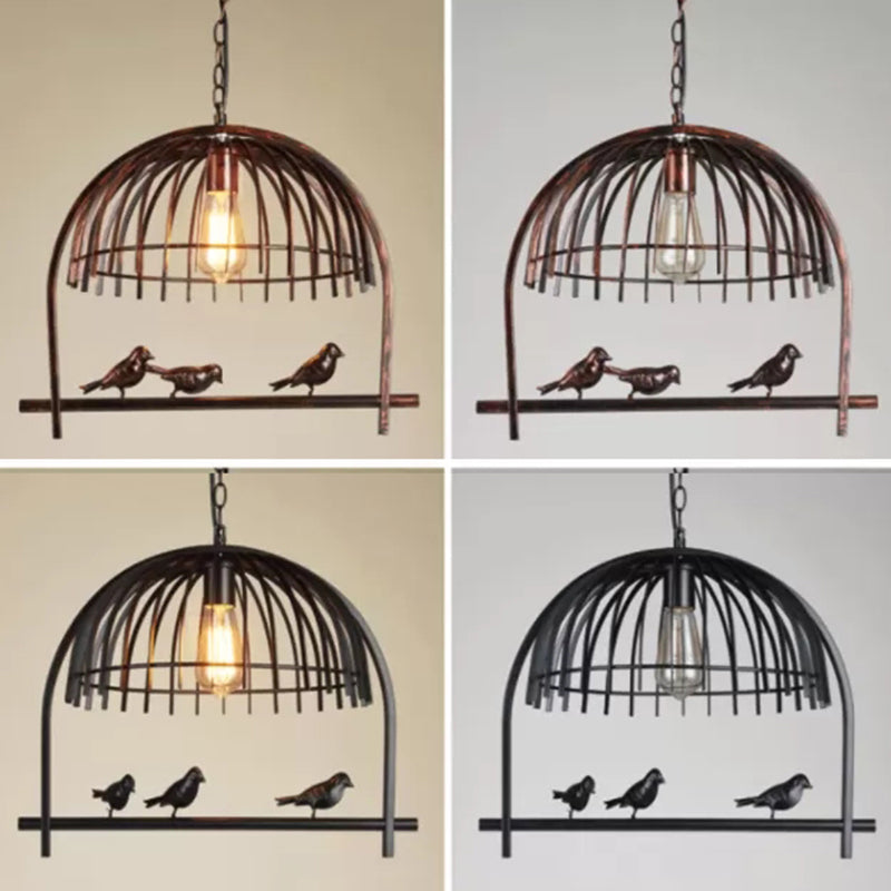 Bird Cage Dining Room Ceiling Suspension Light Farmhouse Metal Hanging Light over Island Clearhalo 'Ceiling Lights' 'Island Lights' 'Lighting' 2612526