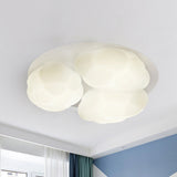 Cloud Shade Bedroom Flushmount Lighting Plastic 3 Lights Minimalism Style Ceiling Mounted Light Clearhalo 'Ceiling Lights' 'Close To Ceiling Lights' 'Close to ceiling' 'Flush mount' Lighting' 261311