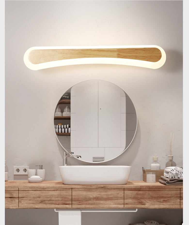 Modern Bathroom Vanity Light Wooden LED Vanity Light Fixtures in