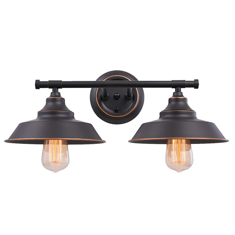 Vintage Industrial Wall Light Sconce 2 Heads Metal Vanity Sconce Lights for Bathroom Coffee Clearhalo 'Vanity Lights' 'Wall Lights' Lighting' 2617110