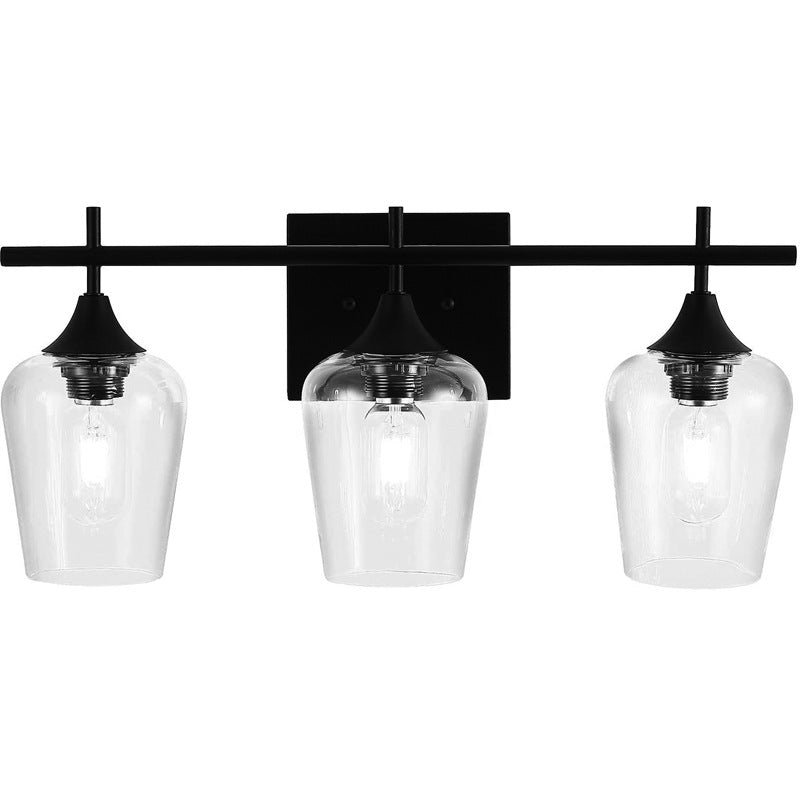 Transparent Glass Cup Shape Vanity Mirror Lights Industrial Style Vanity Fixtures for Bathroom Clearhalo 'Vanity Lights' 'Wall Lights' Lighting' 2617165