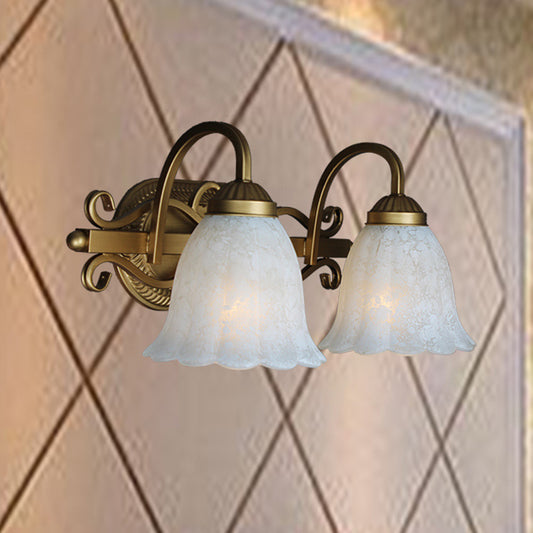 Old Bronze Vanity Wall Light Fixtures Down Lighting Bronze Wall Mounted Mirror Front Clearhalo 'Vanity Lights' 'Wall Lights' Lighting' 2617224