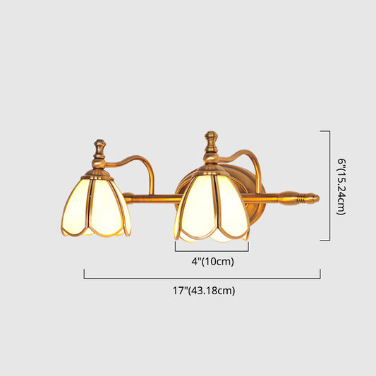 Metal Armed Vanity Light Fixtures Colonial Style Vanity Mirror Lights for Bathroom Clearhalo 'Vanity Lights' 'Wall Lights' Lighting' 2617287