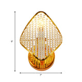 Clear Crystal Beaded Wall Light Fixture Modern Stylish 1 Head Golden Wall Mounted Light with Rhombus Shape Clearhalo 'Modern wall lights' 'Modern' 'Wall Lamps & Sconces' 'Wall Lights' Lighting' 261733