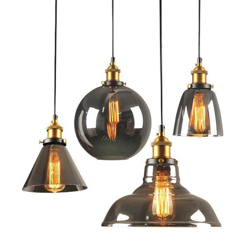 1 Light Hanging Pendant Lights Nordic Industrial Style Mirrored Glass Pendant Ceiling Lights Clearhalo 'Ceiling Lights' 'Pendant Lights' 'Pendants' Lighting' 2617489