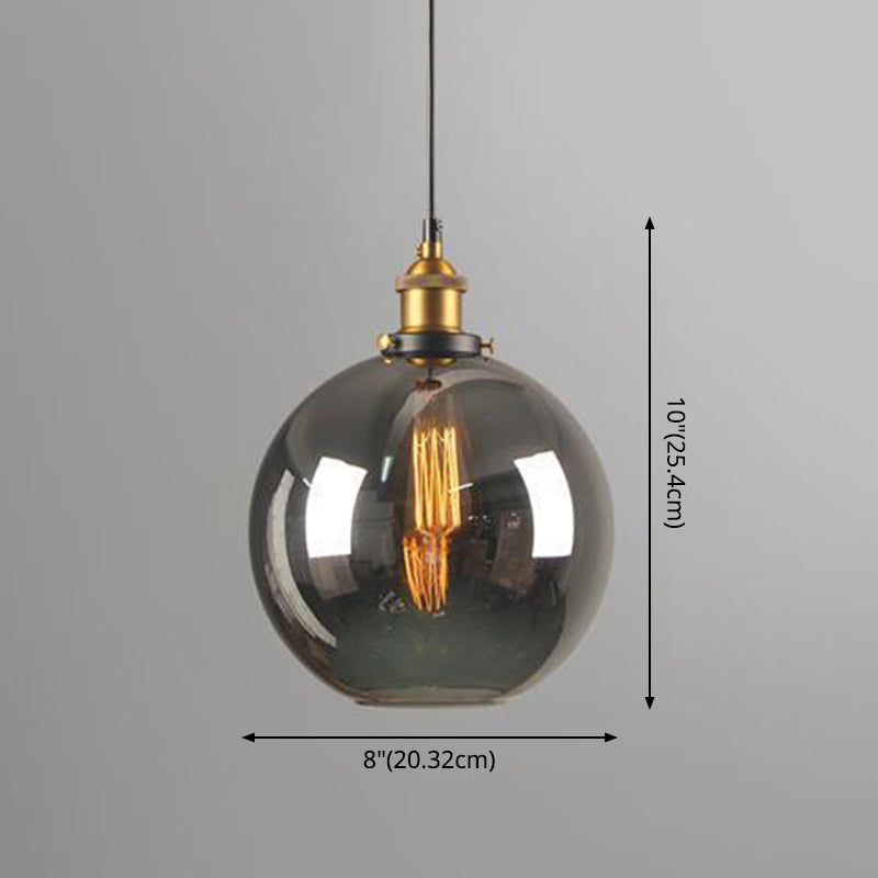 1 Light Hanging Pendant Lights Nordic Industrial Style Mirrored Glass Pendant Ceiling Lights Clearhalo 'Ceiling Lights' 'Pendant Lights' 'Pendants' Lighting' 2617490