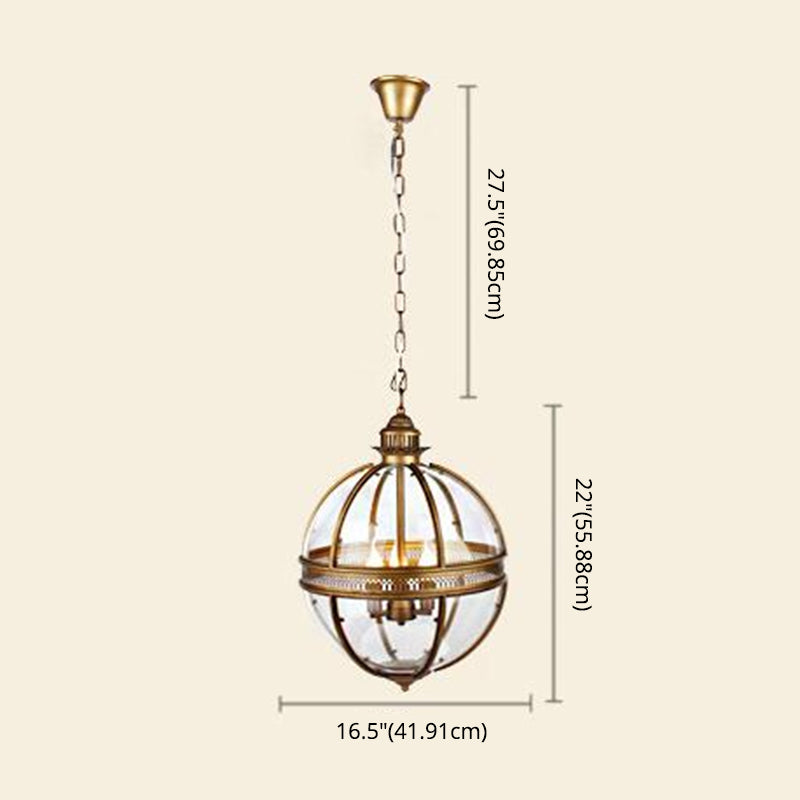 Globe Hanging Pendant Light Industrial Style Glass Pendant Light Fixtures for Restaurant Clearhalo 'Ceiling Lights' 'Pendant Lights' 'Pendants' Lighting' 2617521