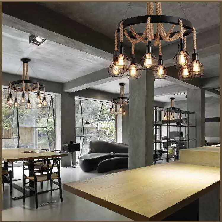 Cage Multi Drop Light Fittings Industrial Metal Hanging Pendant Lights for Restaurant Clearhalo 'Ceiling Lights' 'Pendant Lights' 'Pendants' Lighting' 2618277